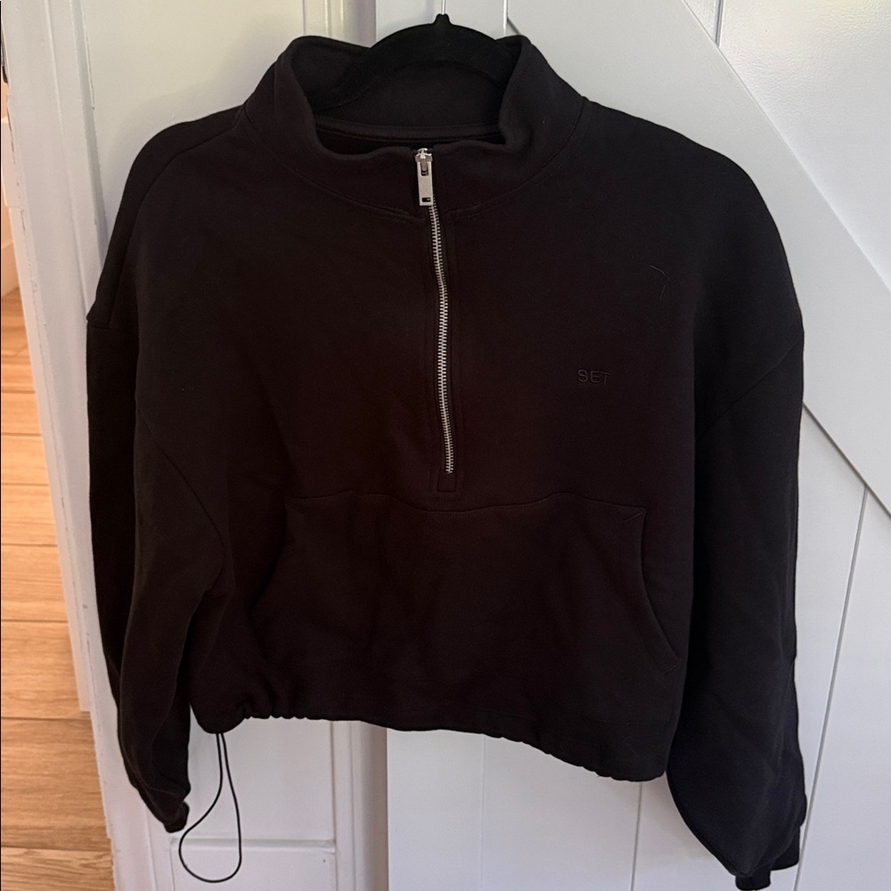 SET ACTIVE Half Zip Sweatshirt  XS NWOT - Picture 4 of 7